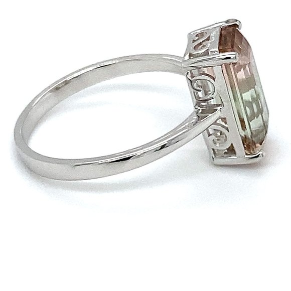 Watermelon Tourmaline 4.25ct Solid 18K Gold Ring - Picture 3 of 6